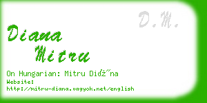 diana mitru business card